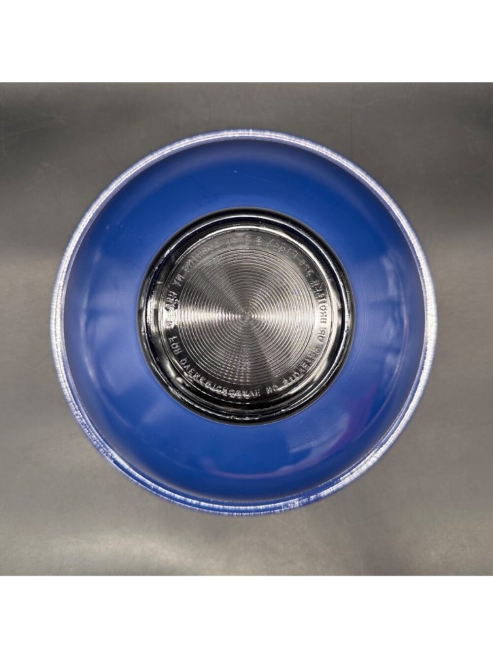 Vintage Pyrex Mixing Bowl Blue Glass 325 Made In USA 1980s Retro Serving 2.5L - Picture 4 of 9